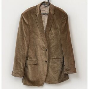 Saddlebred Corduroy Blazer Jacket Men 42L  Brown 100% Cotton 2 Button Professor‎